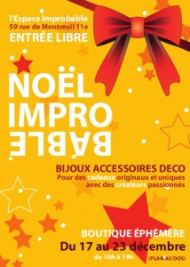 Expo-vente de créatrices à Paris - Noël Improbable