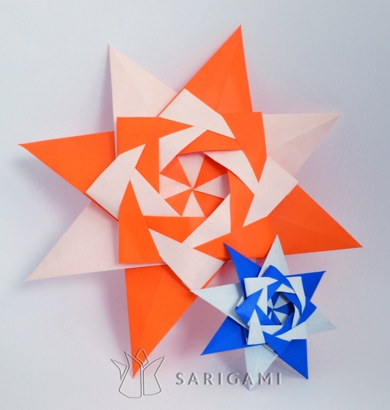 Étoile en origami - atelier Créations et savoir-faire 2015