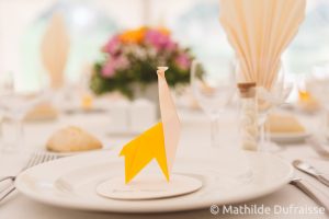 Decoration mariage en origami - animaux