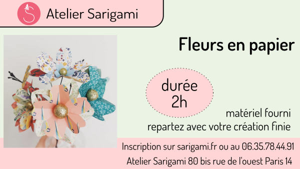 Atelier Paris - bouquet de fleurs en papier