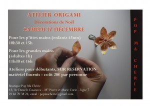 Atelier origami pour enfants et adultes à Ivry-sur-Seine