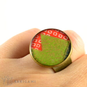 bijoux japonais - bague vert, fabrication artisanale
