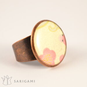 bijoux japonais - bague rose, fabrication artisanale