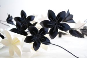 Vitrine origami noir&blanc