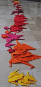Oiseau géant origami - travail en cours