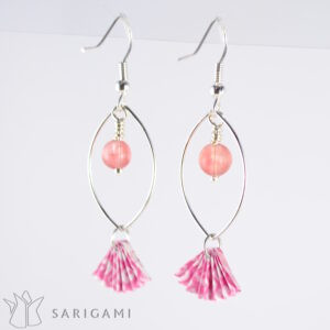 Boucles d'oreilles Kazami en origami - fabrication artisanale