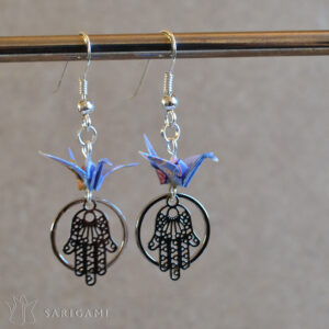 Boucles d'oreilles Fumie en origami - made in France