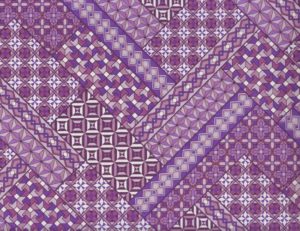 Fabrication artisanale de luminaires - Patchwork géométrique violet