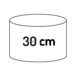 cylindrical 30cm (11"13/16)
