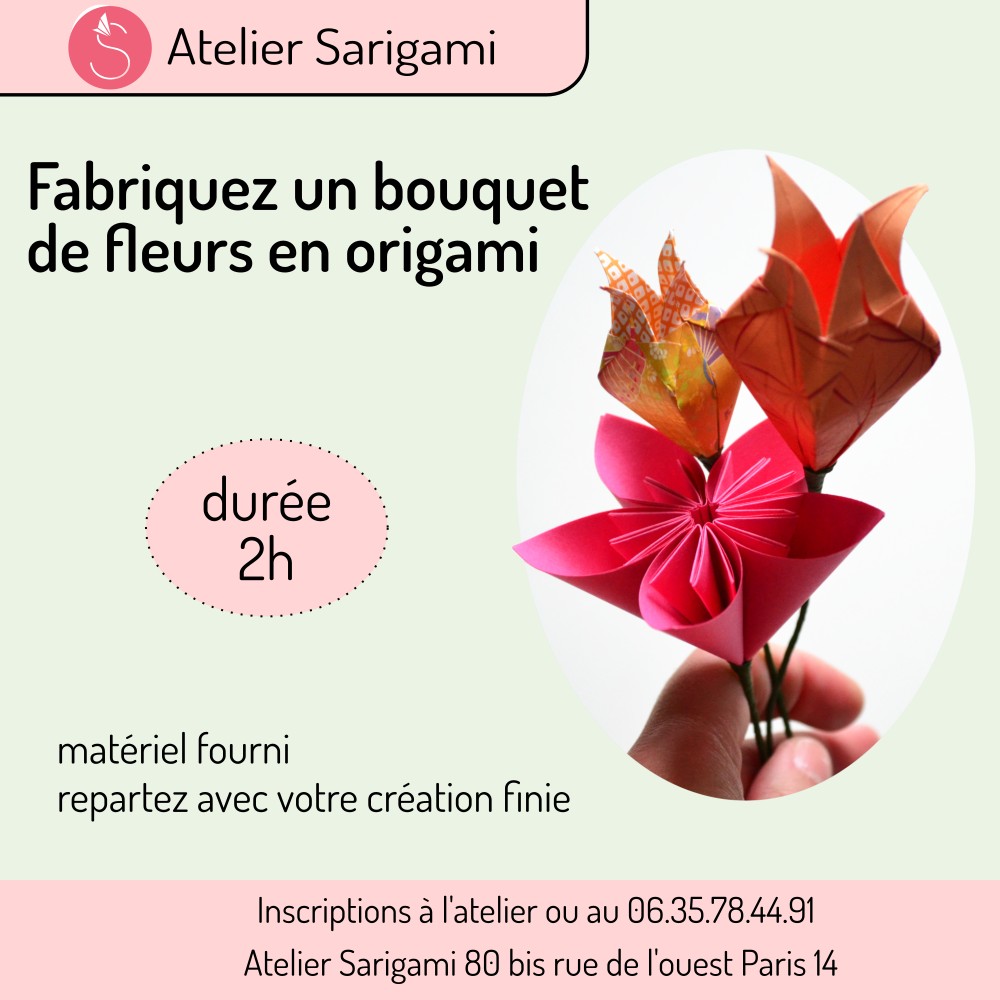 Atelier bouquet de fleurs en papier Paris