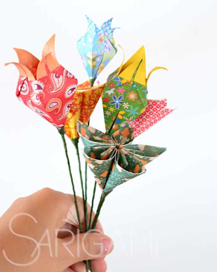 bouquet de fleurs en papier