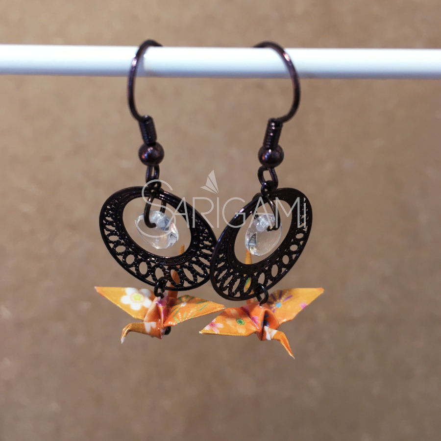 Boucles d'oreilles Mitsuki en origami - made in France