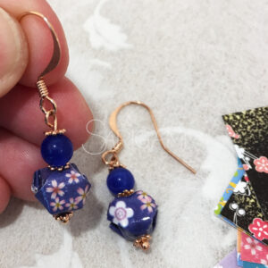 Boucles d'oreilles Nijiko en origami - fabrication française