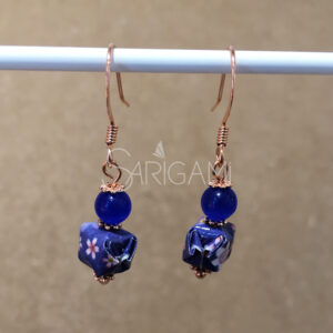 Boucles d'oreilles Nijiko en origami - fabrication artisanale