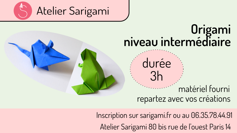 atelier origami niveau intermédiaire avancé Paris