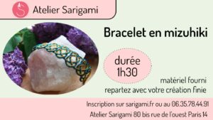 Atelier DIY Paris - bijou japonais bracelet mizuhiki